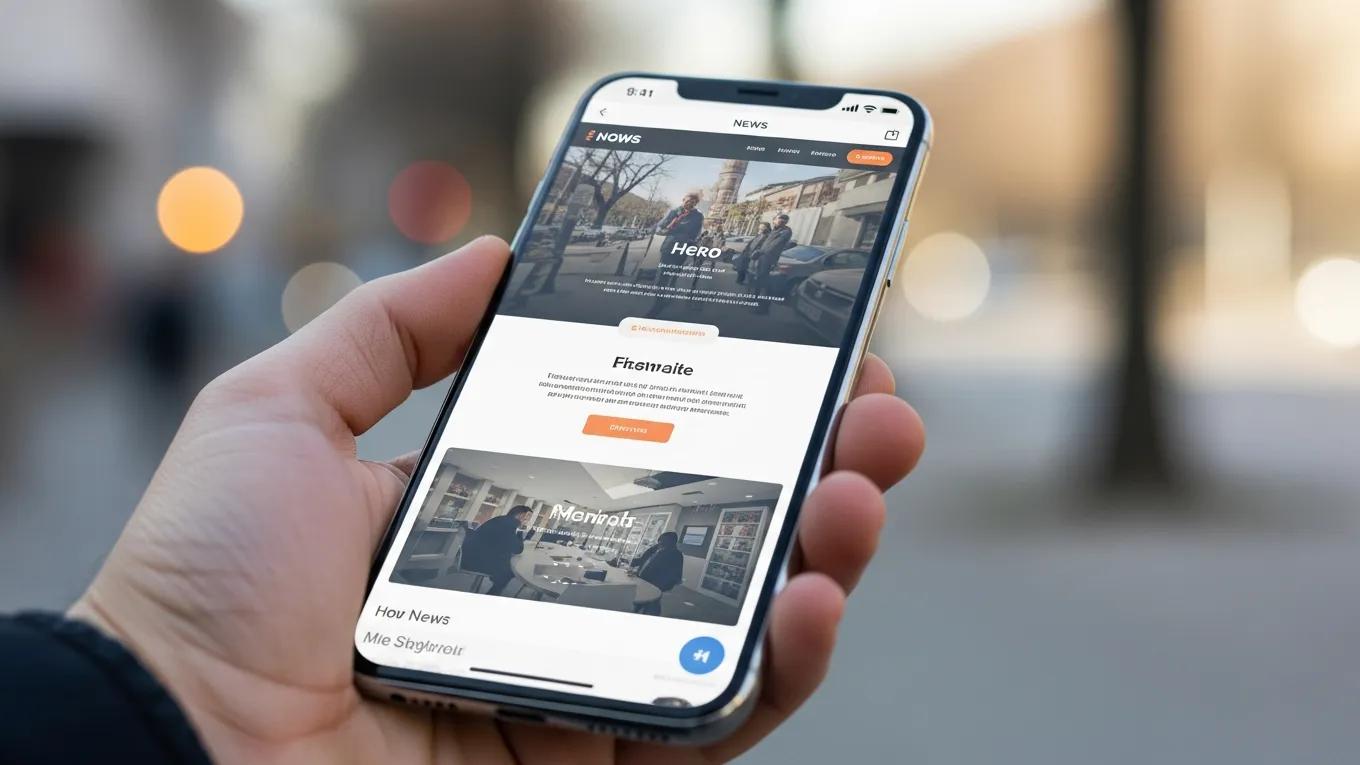 Hand holding smartphone displaying a user-friendly mobile website, highlighting the importance of mobile optimization for local SEO and user engagement.